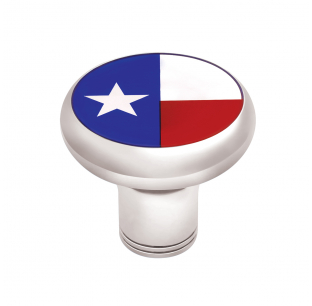 Texas Flag Chrome Gearshift Knob - Stylish Thread-On Design for Cars