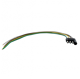 12 Inch Lead Wire Trailer Harness Kit with 4 Way Male Connector - Fits Most Makes and Models - United Pacific 6 Month Warranty