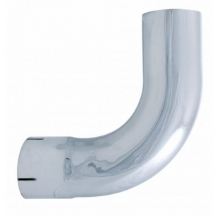 Chrome 90 Degree Expanded Exhaust Elbows 6 Inch ID to 6 Inch OD, 13 Inch Long Legs