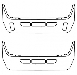 2006-2008 Volvo 830 Set Back Axle Chrome Steel Bumper with Custom Light Options