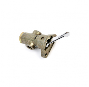 Universal Three-Way Toggle Valve with 1/8 Inch NPT Ports and Chrome-Plated Flip Handle