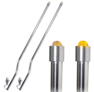 Stainless 48 Inch Bumper Guide with 1 LED Amber Lens