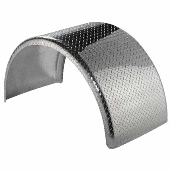 TPHD 50" Diamond Plate Aluminum Single Axle Full Radius Fender