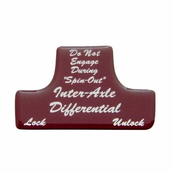 Axle Differential Switch Guard Sticker Only - Red