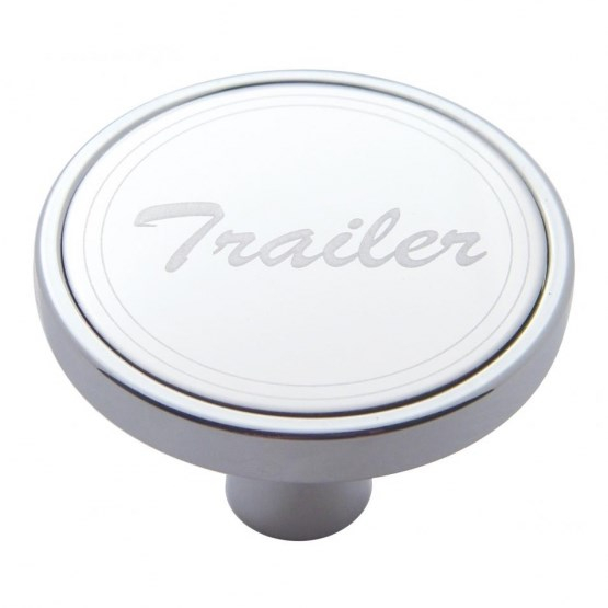 Trailer Short Air Valve Knob With Stainless Plaque And Cursive Script