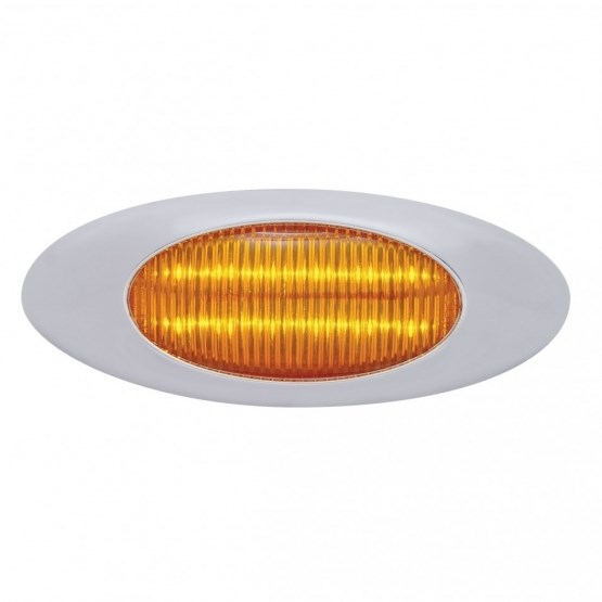 Amber LED Phantom 1 Light With Amber Lens and Chrome Bezel - (UP38230) 12 LEDs - $11.63