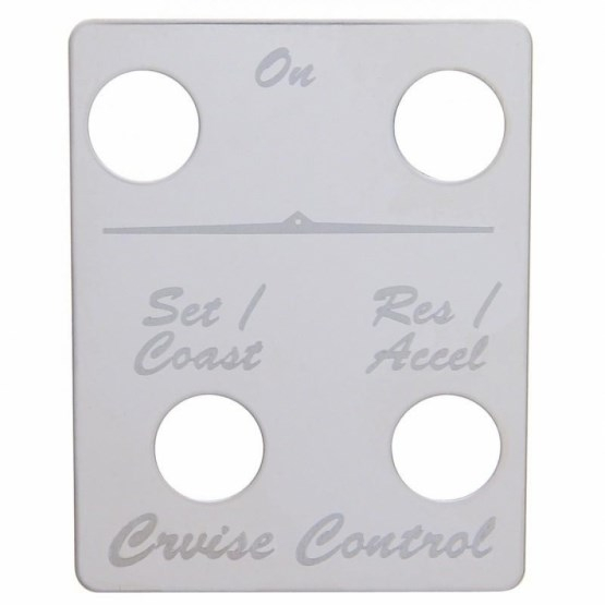 Peterbilt Stainless Switch Plate Cruise Control (4 Switches)