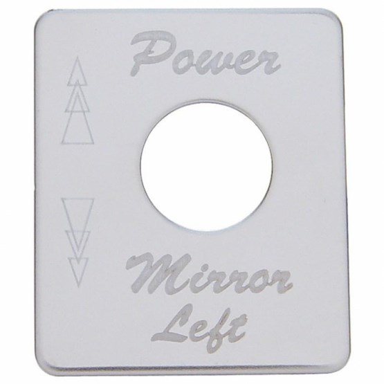 Peterbilt Engraved Power Mirror Left Switch Plate