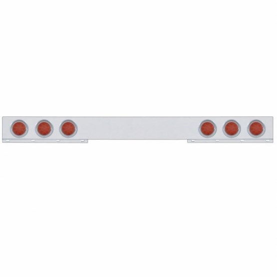 One Piece Rear Light Bar With 4 Inch Reflector Lights And Visors