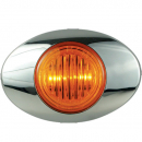2 LED Amber M3 Marker And Clearance Light Kit With .180 Male Bullet Plugs