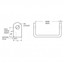 1 Piece Weld-On Zinc-Plated Steel Notched Hinge Butt With .51 Inch Hole Diameter