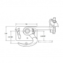 Maximum Strength E-Coat Cam Lock For Recessed 1 Inch Roller Doors