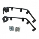 Angled Bar Type Mud Flap Bracket With Triple Coil Mounting And Standard End Mount Brackets