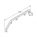 Angled Bar Type Mud Flap Bracket With Right Angle Mounting And Standard End Mount Brackets