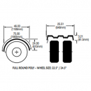 19.5 Inch Wheel FRX-19 SlideTrax Series Full Round Single Axle Poly Fenders