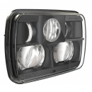 5 Inch By 7 Inch 12-24V High And Low Beam Headlight With Black Inner Bezel