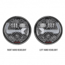 Black 7 Inch Round Jeep 12V LED High/Low Beam Headlight With Built In Turn Signal