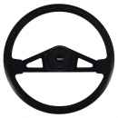 Black 18 Inch Pinion Poly 2 Spoke Steering Wheel