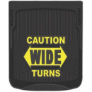 Caution Wide Turns 24 Inch x 30 Inch Mud Flaps
