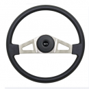 18 Inch Pinion Polyurethane Brushed Nickle 2 Spoke Steering Wheel