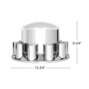 33mm Thread-On Dome Rear Axle Cover With 3 1/2 Inch Thread-On Cylinder Nut Cover