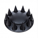 Matte Black Dome Front Axle Cover With 33mm Spike Thread-On Nut Cover