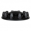 Matte Black Dome Axle Cover Combo Kit With 33mm Thread-On Standard Nut Covers