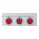 Stainless Top Mud Flap Plate With Three 4 Inch Incandescent Lights