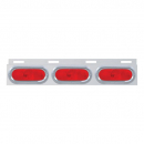 Stainless Top Mud Flap Plate With Three Incandescent Oval Lights