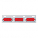 Stainless Top Mud Flap Plate With 3 Oval Incandescent Lights