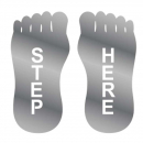 Step Here Feet Pair Sign