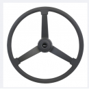 22 Inch Black Polyurethane Mammoth 3 Spoke Steering Wheel