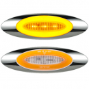 13 LED Amber GloLight M1 Series Marker And Clearance Light With .180 Male Bullet Plugs