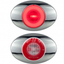 5 LED Red GloLight M3 Series Marker And Clearance Light Kith With .180 Male Bullet Plugs