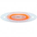6 LED Amber GloLight M5 Series Marker And Clearance Light With .180 Male Bullet Plugs Polycarbonate Lens