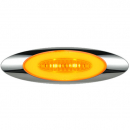6 LED Amber GloLight M5 Series Marker And Clearance Light With .180 Male Bullet Plugs