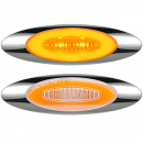 6 LED Amber GloLight M5 Series Marker And Clearance Light With .180 Male Bullet Plugs