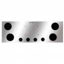 Universal 12" Angled Rear Center Panel - Stainless Steel, 10 Light Holes, Fits Most Trucks, Easy Install, Roadworks 1-Year Warranty