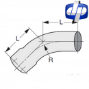 Stainless Steel 45 Degree Elbow with Expanded and Slotted End, Standard Radius and Length, Various Sizes Available