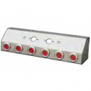 Air Line Box with Double Connector & 6 Beehive LEDs - No Drilling Installation - Fits Double Trailer Harness