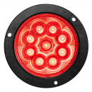 LumenX 4 Inch Red Round LED Stop, Turn, And Tail Light With Flange Mount