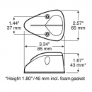 Amber LED Teardrop Cab Marker Light