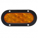 LumenX Amber 4 Inch LED Oval Turn Signal Light With Flange Mount