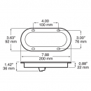 LumenX Amber 4 Inch LED Oval Turn Signal Light With Flange Mount