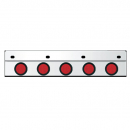 Mud Flap Light Box With Five 2 Inch Round Red LEDs