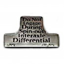 Freightliner Axle Differential Switch Cover - Sticker Only