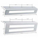 Stainless 9 Inch Strip Light Bracket with 1 or 2 Light Cutout