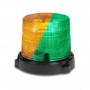 Spire Dual Color Short Dome LED Beacon With Polycarbonate Permanent 1 Inch Pipe Mount