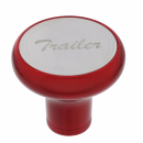 Candy Red Deluxe Screw-On Aluminum Air Valve Knob With Stainless Plaque