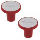 Candy Red Aluminum Screw-On Air Valve Knob With Stainless Plaque 